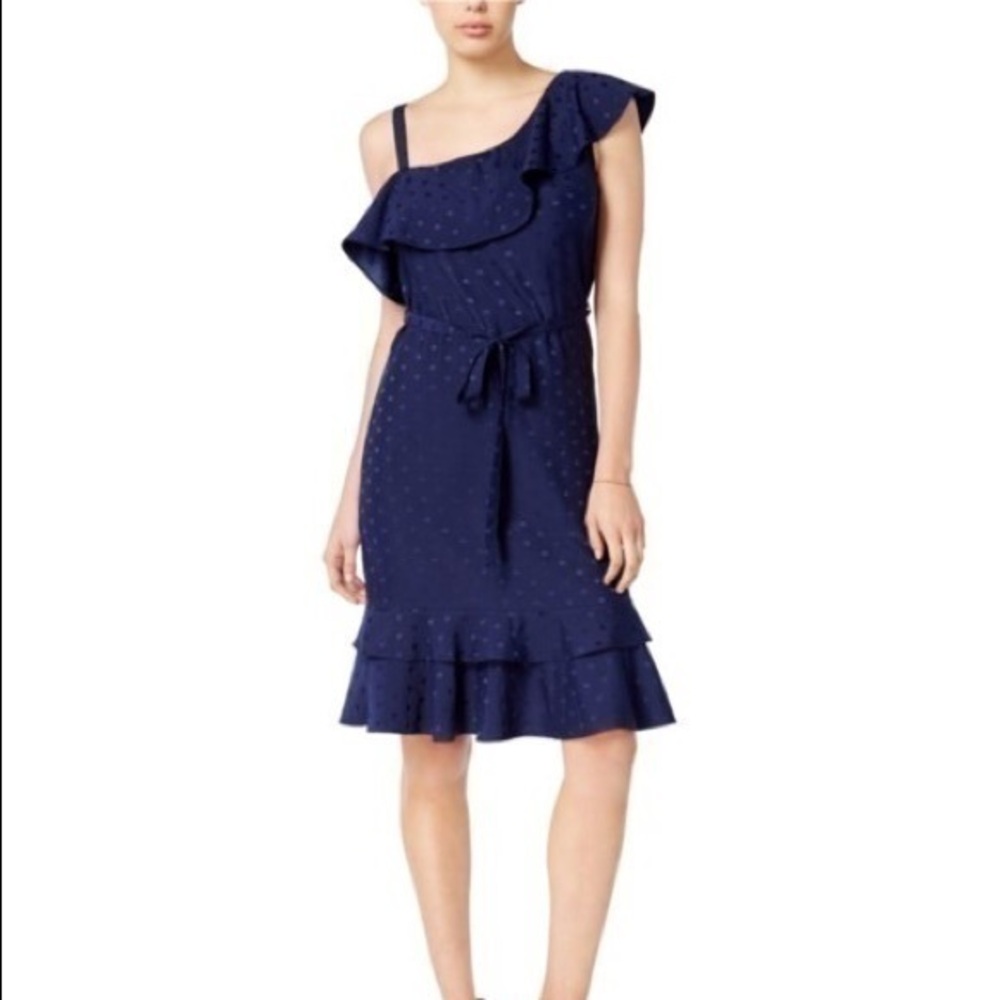 Maison Jules One-Shoulder Knee-Length Dress sz XL